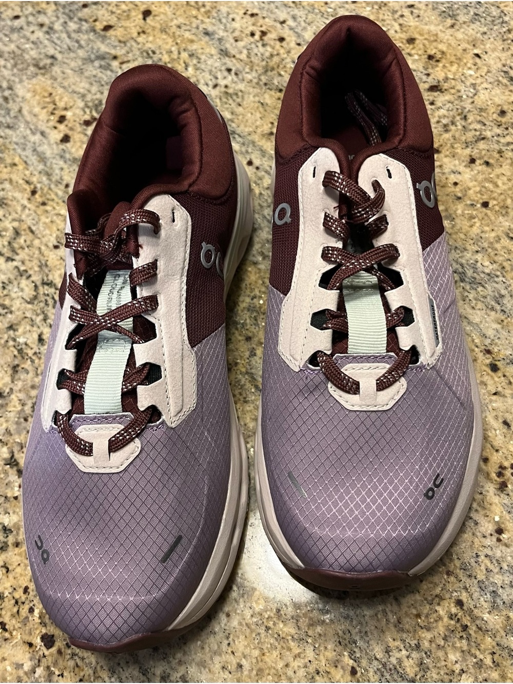 Women's Mauve and Burgundy Athletic Sneakers